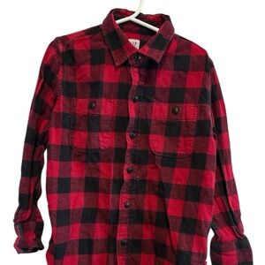 GAP Red and Black Checkered Lumberjack Boy’s  Shirt size S